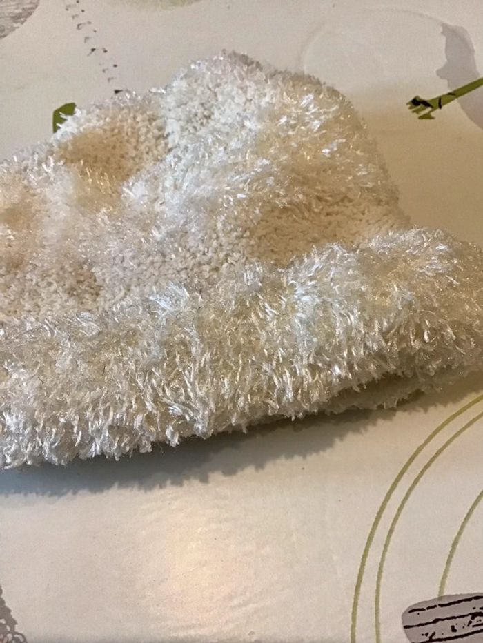 Bonnet Bouclettes blanc taille 1-2 ans - photo numéro 2