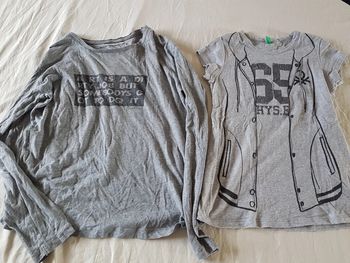 T-shirt fille 6-7 ans Benetton + 2e tshirt cadeau