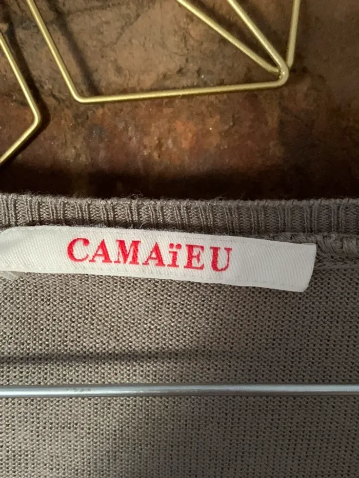 Pull léger kaki clair - photo numéro 3