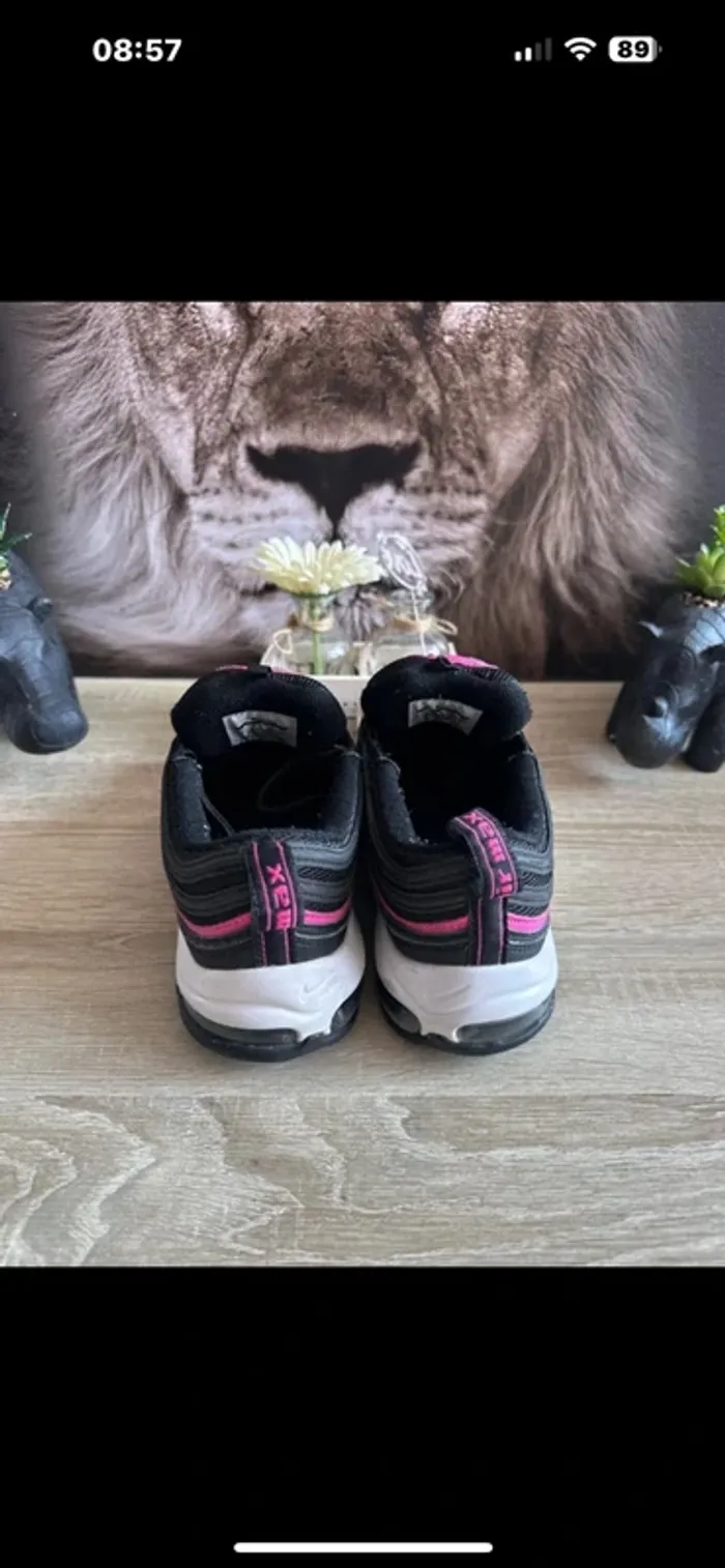 Basket Nike air Max 97 rose noir taille 38 - photo numéro 3