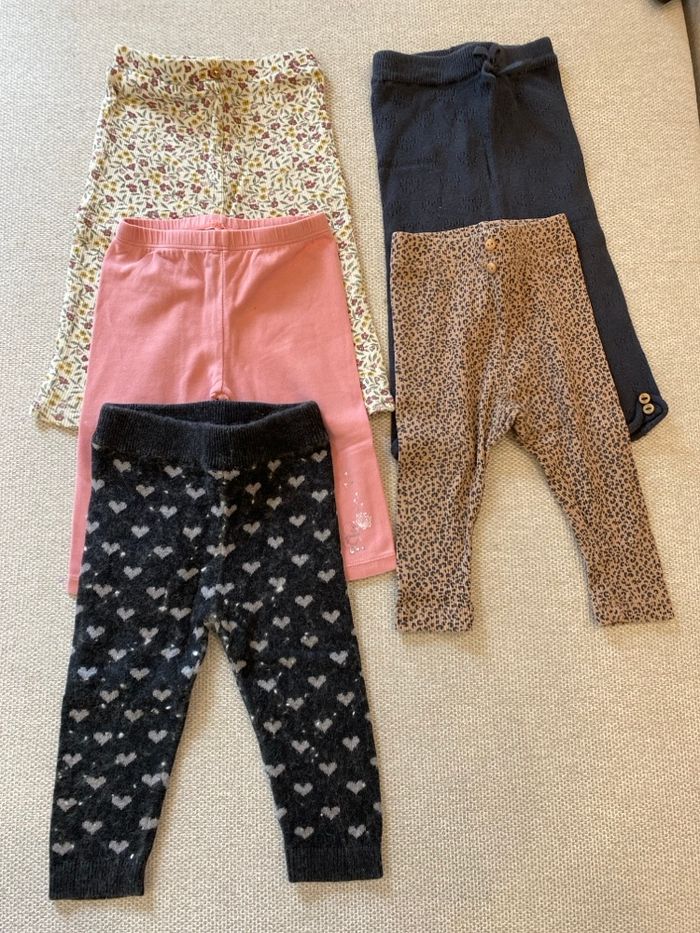 Lot de 5 leggings 6 mois