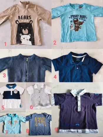 Lot de 9 hauts garçons 18 mois été/automne : 10 pièces soit 0€80 la pièce !