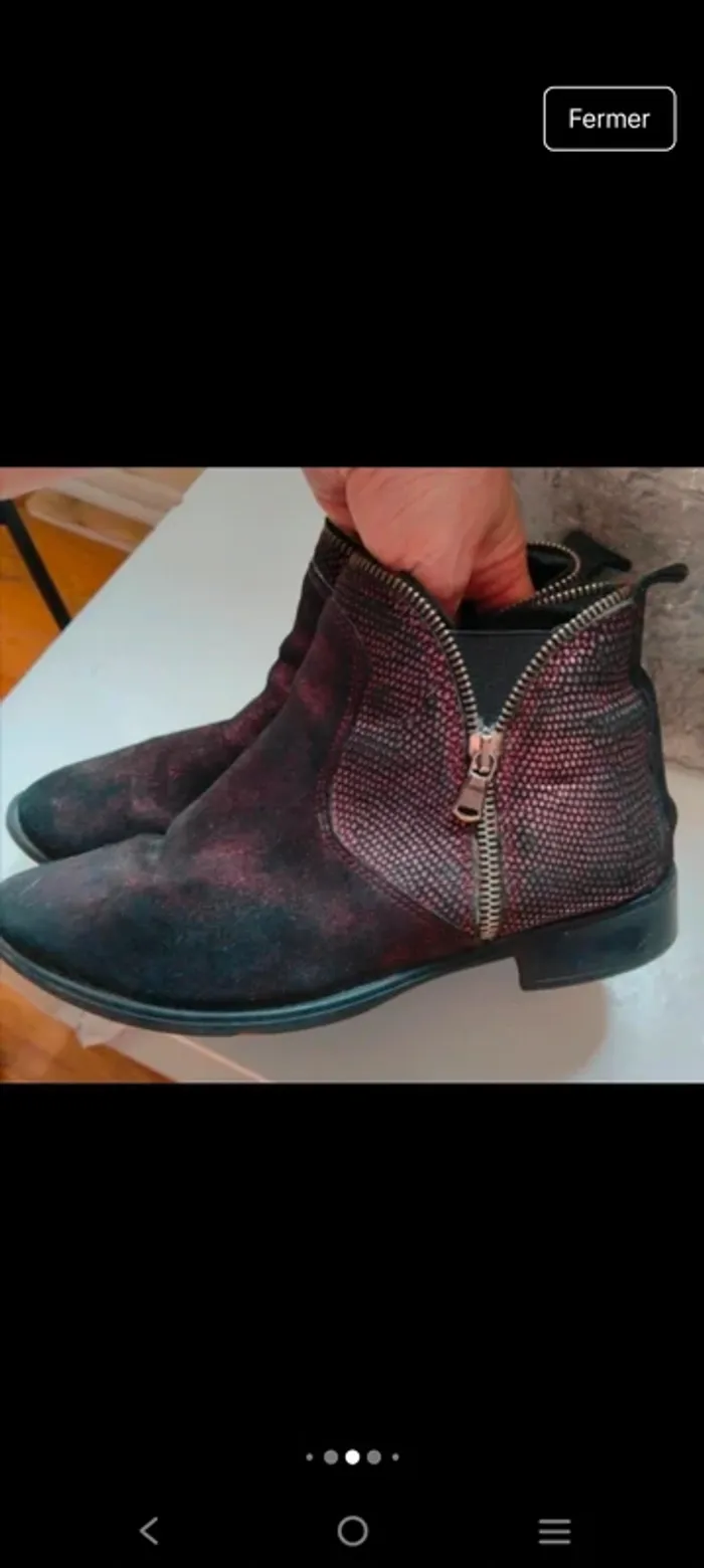 Bottines femme de marque Besson en cuir pointure 37 - photo numéro 4