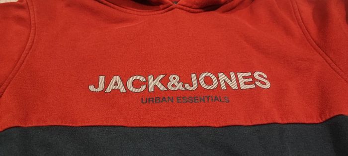 Sweat à capuche bordeaux et noir taille S - photo numéro 6