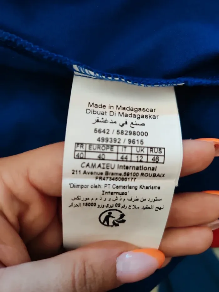 Robe bleu roi camaïeu taille 40 - photo numéro 5
