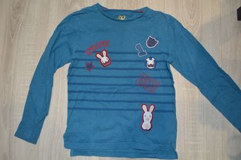 Tee shirt manches longues Lapins Crétins 8 ans