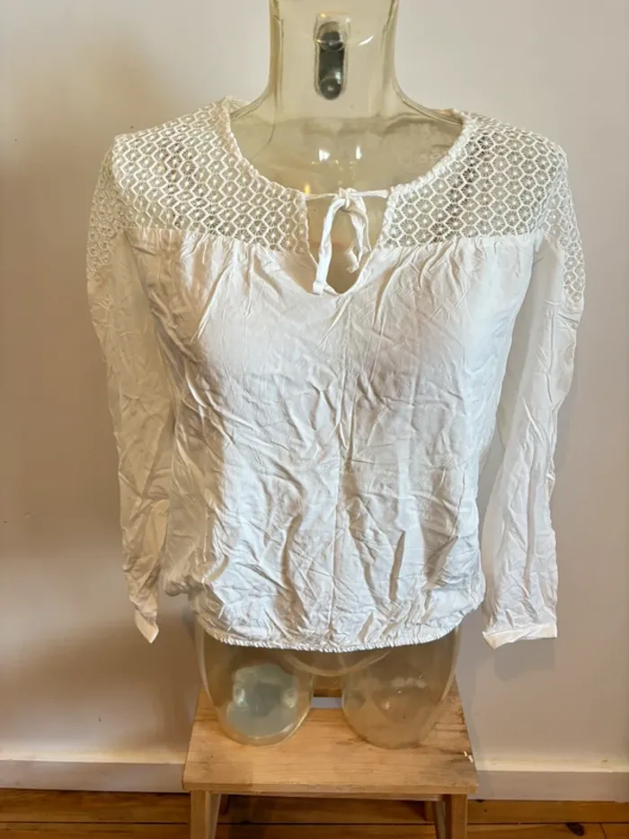 Blouse blanche camaïeu - photo numéro 2