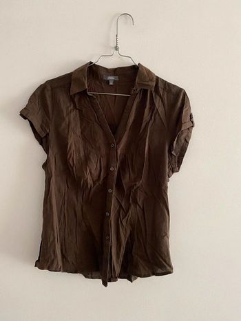 Chemise marron manches courtes Phildar 40