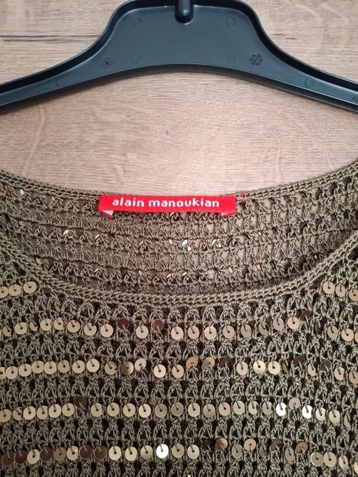 T-shirt sequins Alain Manoukian taille M très bon état - photo numéro 2