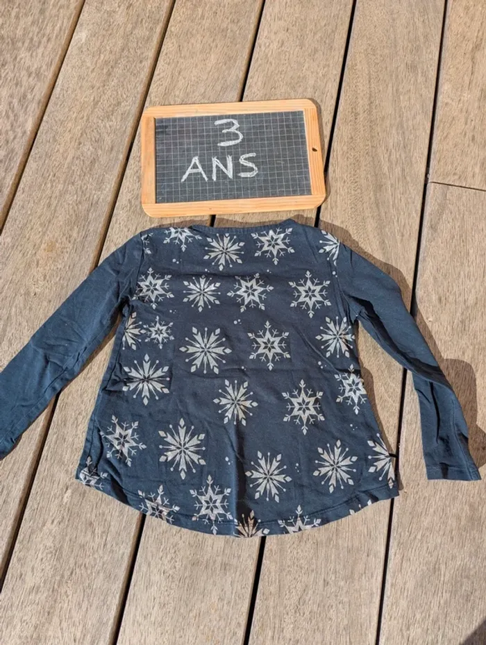 Tee-shirt manches longues Desigual reine des neiges 3/4 ans - photo numéro 3