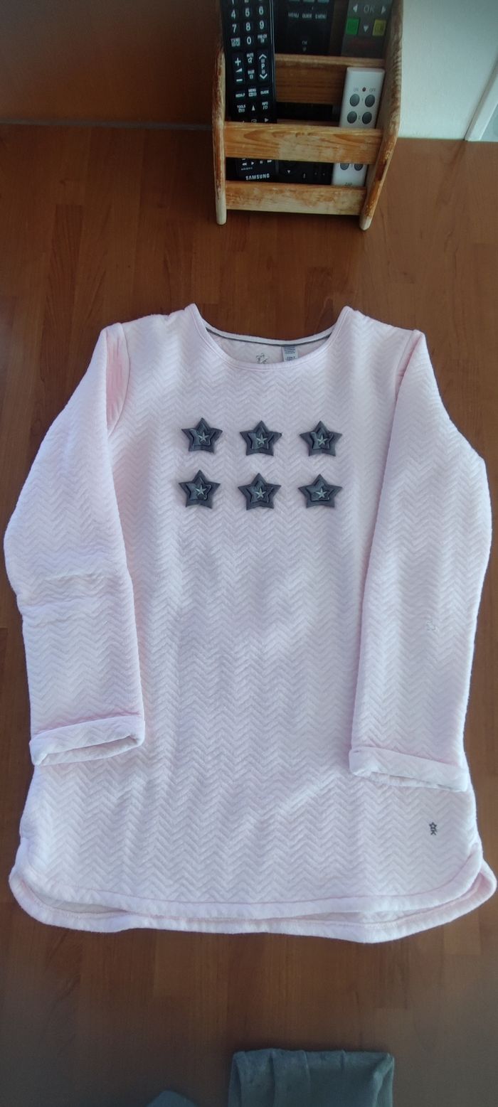 Pyjama 2 pièces rose et gris Okaïdi 10 ans - photo numéro 3