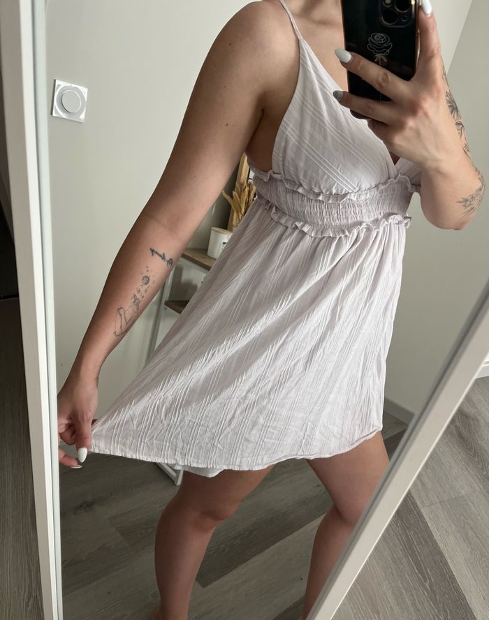 Robe à fines brides avec dos nu blanc - Taille S - Shein - photo numéro 8