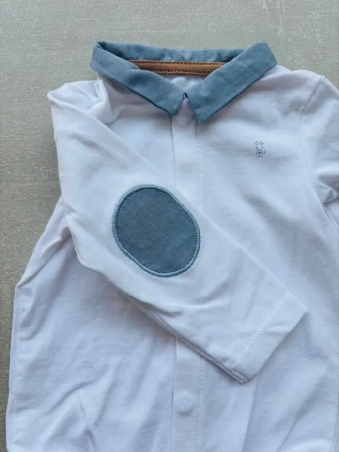 Magnifique body habillé pour bébé 3 mois 59cm Obaïbi neuf - photo numéro 3