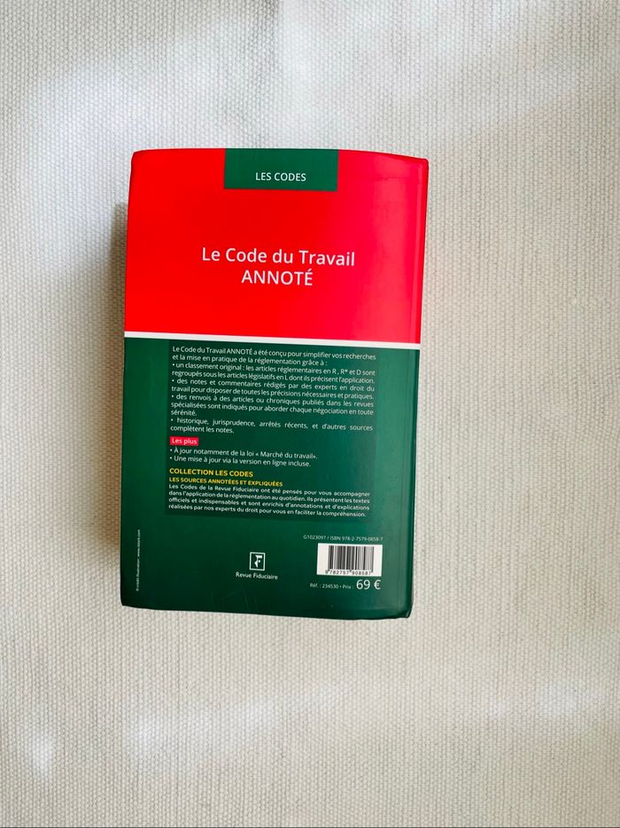 Code du travail annoté 2023 - Revue fiduciaire 43e édition en très bon état - photo numéro 3