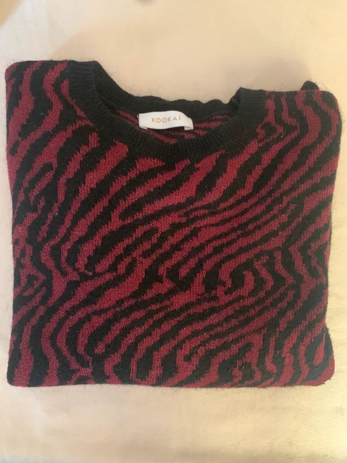 Pull Kookai taille XS bordeaux noir brillant - photo numéro 8