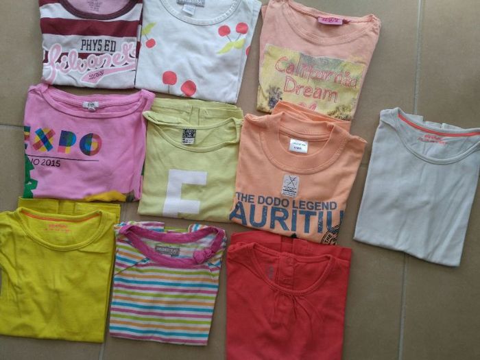 Lot 10 t-shirts MC fille 4 ans