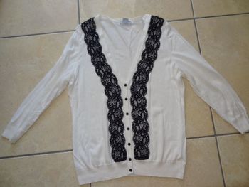 gilet dentelle H&M T38