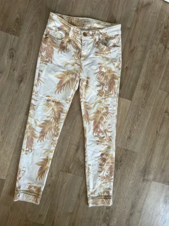 Mos mosh  pantalon imprimés  Crème, beige, blanc femme, taille 38