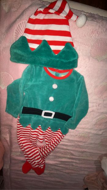 Pyjamas costume Lutin de noël ! 18 mois