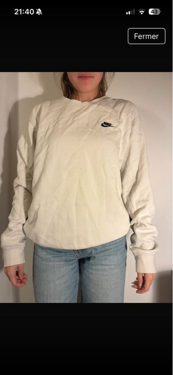 Pull nike blanc