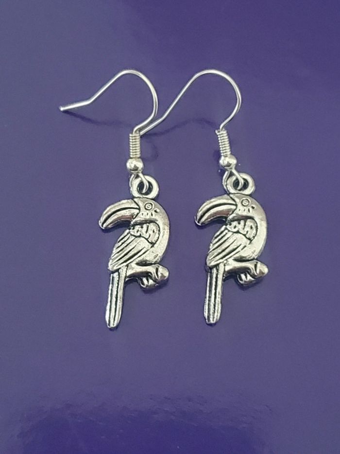 Boucles d'oreilles perroquet