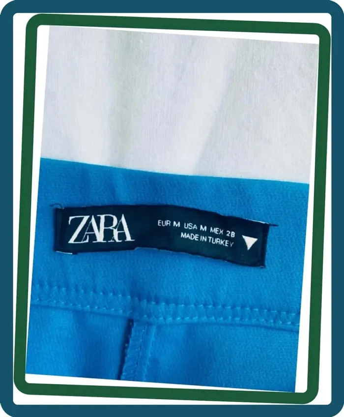 Pantalon évasé bleu électrique Zara M - photo numéro 6