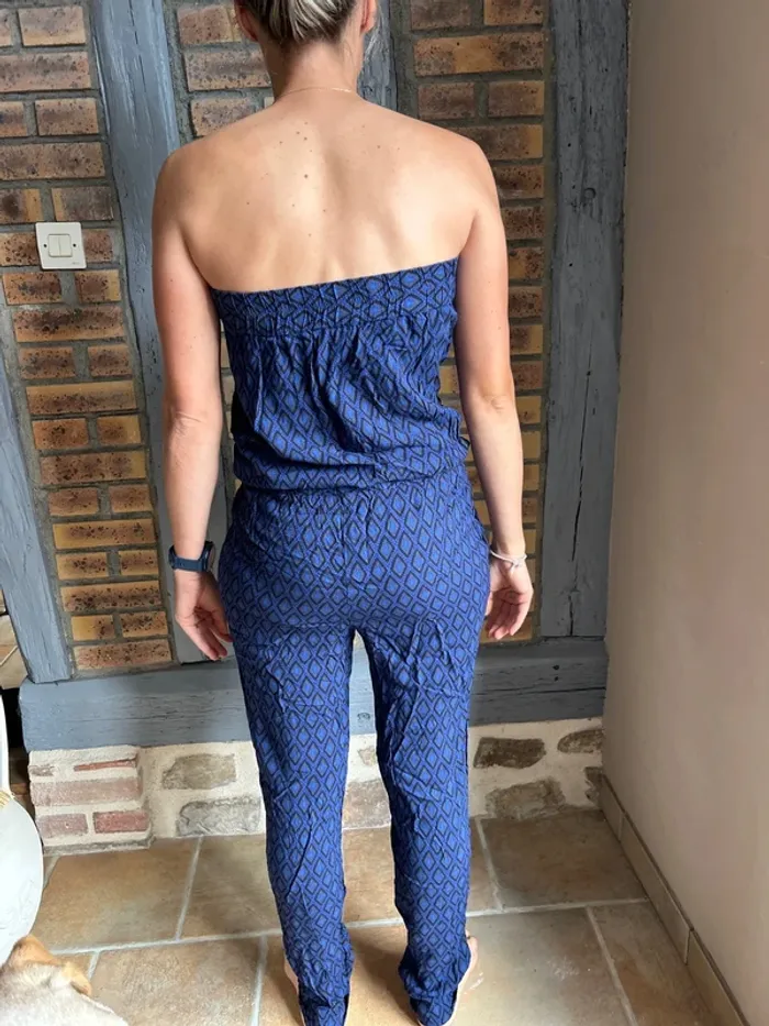 Combinaison longue haut bustier femme à motif, promod taille - photo numéro 2