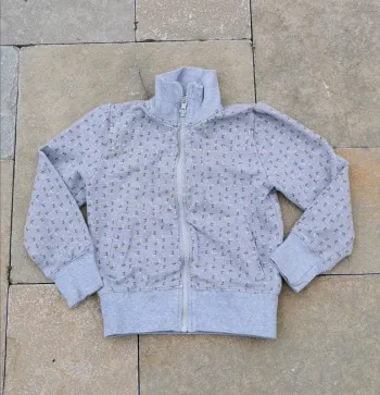 Sweat gilet zippé H&M fleuri 5 - 6 ans (116)