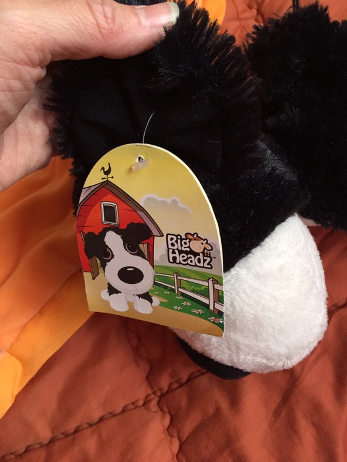 Peluche chien Big Headz neuve avec étiquette - photo numéro 4