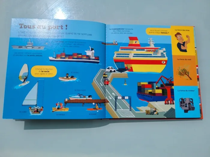 Livre animé de flaps, tirettes.. Kididoc 🚢 Les Transports 🛩 - photo numéro 11