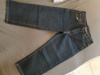 Pantacourt en jeans côte anglaise