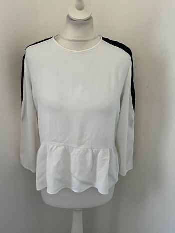 Blouse blanche et noire Sandro S