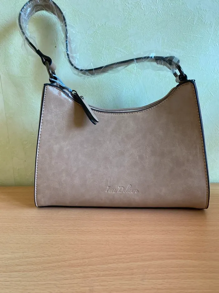 Sac à main taupe Inès Delaure 19x25 - photo numéro 2