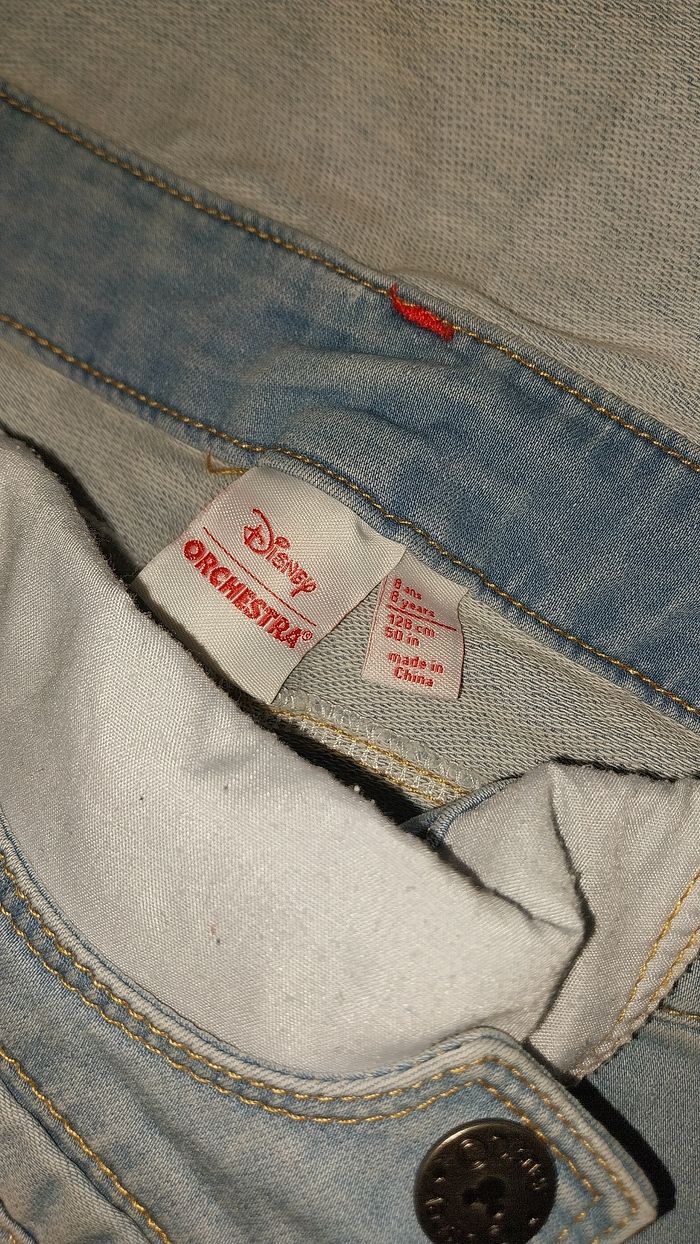 Combishort/ Salopette short DisneyxOrchedtra jean 8 ans Très bon état - photo numéro 5
