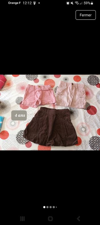Lot jupes velour taille 4 ans 