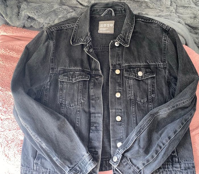 Veste en jean noir - photo numéro 3