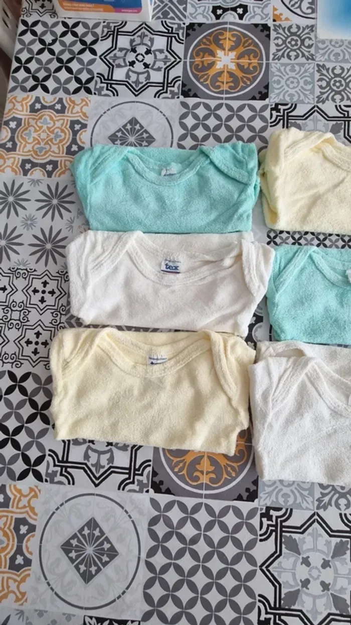 6 body manche courte style éponge taille 2 ans - Tex - photo numéro 3