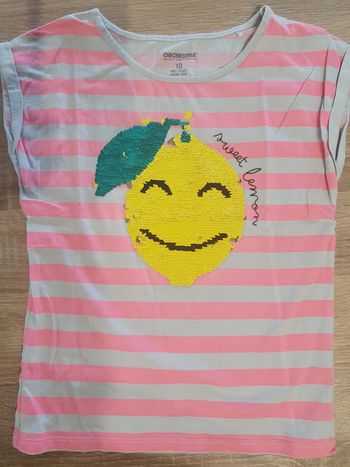 T-shirt sequin 10 ans