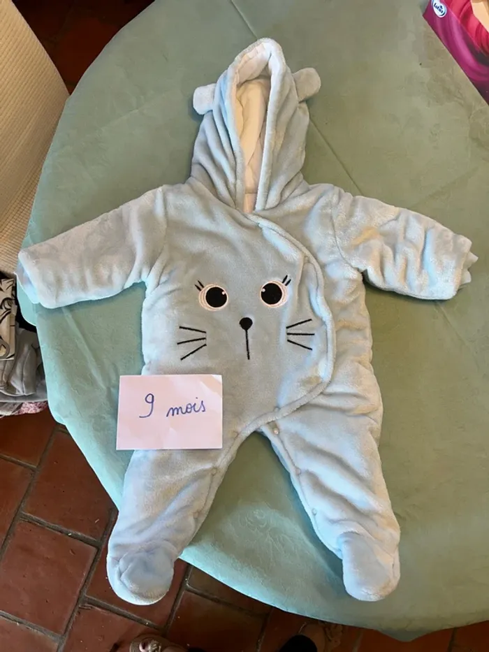 Combinaison doudou bébé garçon - 9 mois