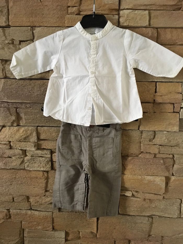 Ensemble garçon 3 mois pantalon Lin