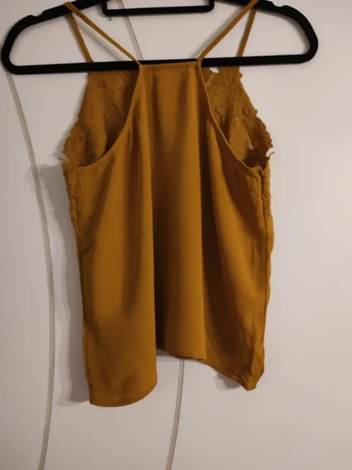 Top camaïeu moutarde taille S - photo numéro 3