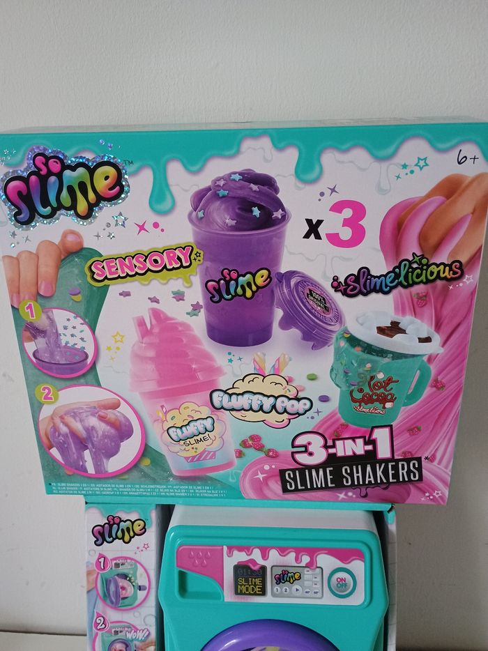 Magnifique lot de slime parfait pour offrir machine à laver et shaker - photo numéro 2