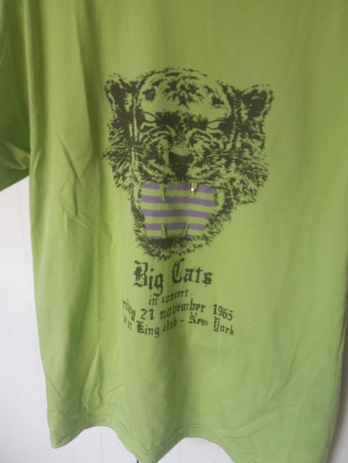 T shirt vert tête de tigre b&c kids - photo numéro 2