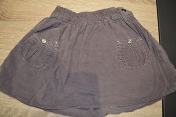 Jupe velours Marron Kidkanai 3 ans Taille réglable
