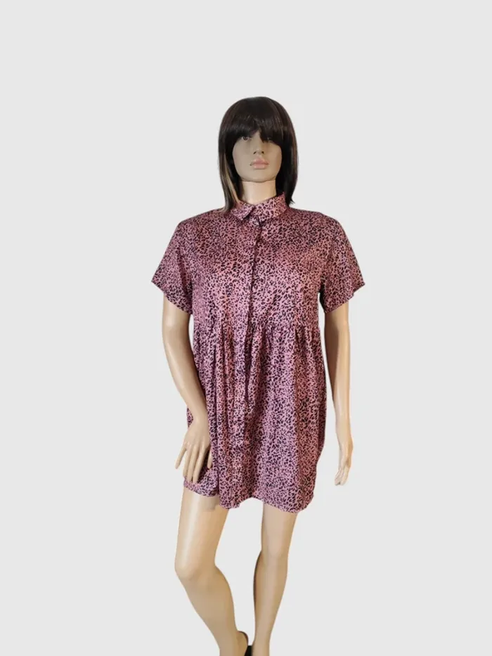 Robe chemise Missguided rose T.M - Imprimé animalier - photo numéro 2