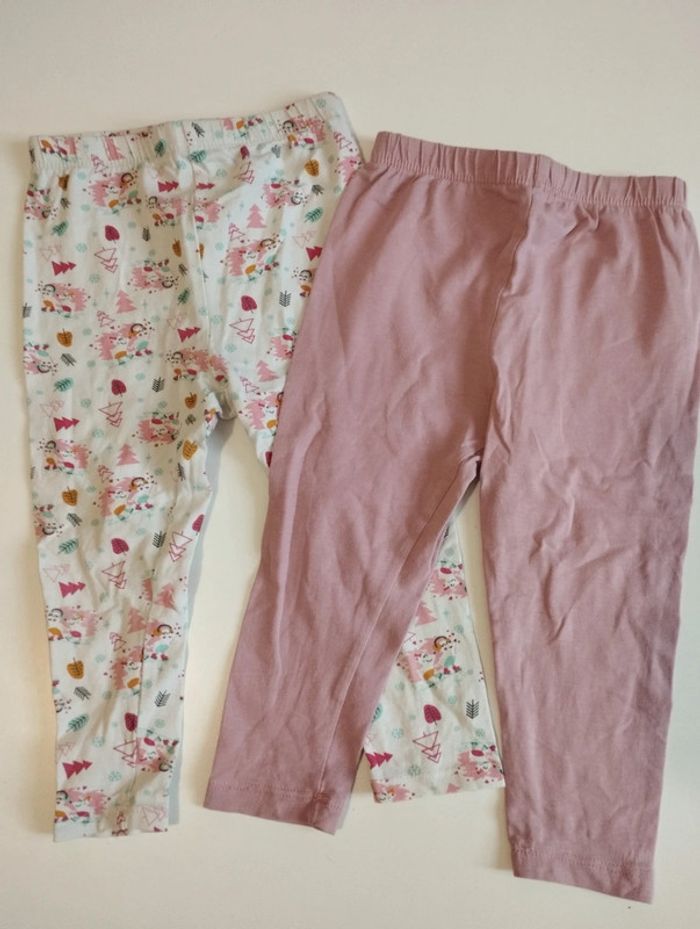 Lot de deux leggings fille