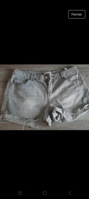 Short jeans femme