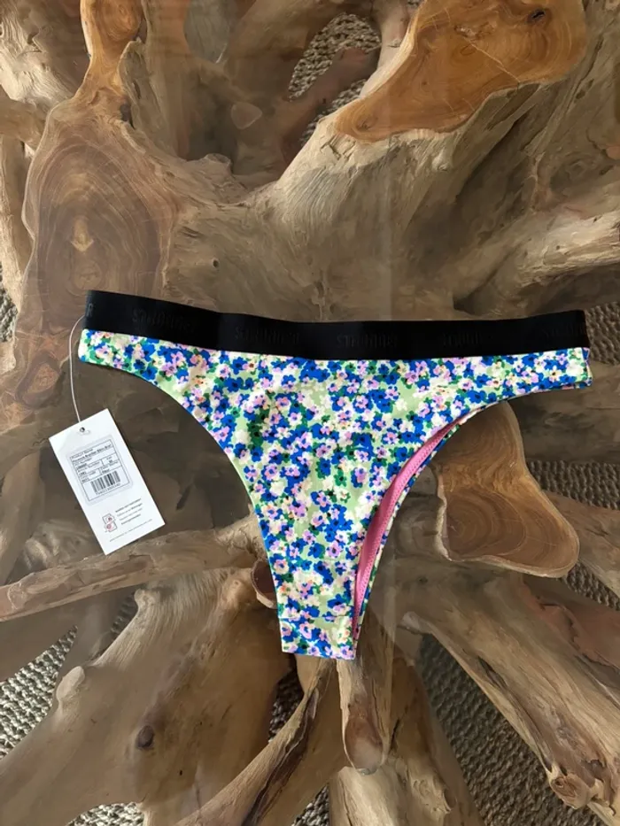 Bas de maillot de bain Roxy femme Stronger fleurs brésilien bikini - photo numéro 3