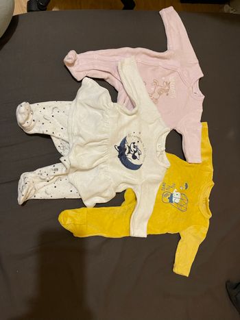 Lot 3 pyjamas fille naissance