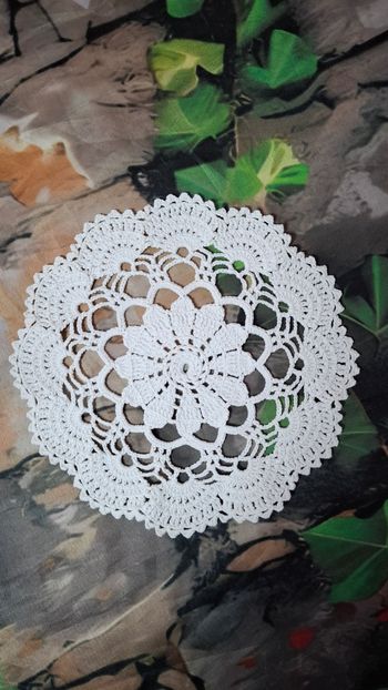 Napperon crochet blanc vintage